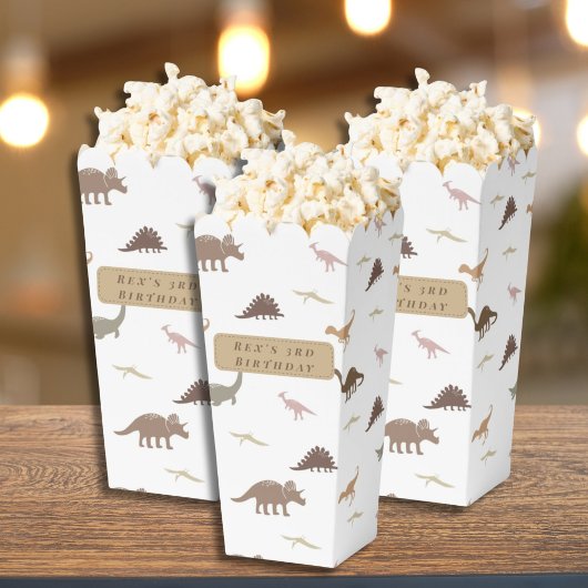 Moderne Dinosaurus Popcorn Box Bedankdoosjes