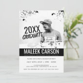 Moderne diploma uitnodiging | Krachtige diploma ui (Staand voorkant)