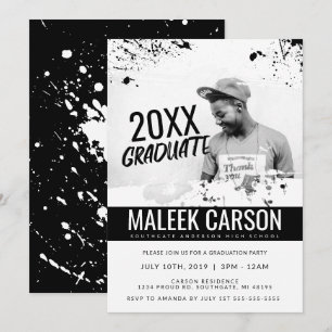 Moderne diploma uitnodiging   Krachtige diploma ui