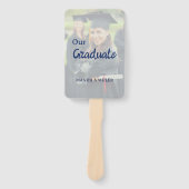 Moderne diploma-uitreikingsfeest handventilator -  handwaaier (Voorkant)