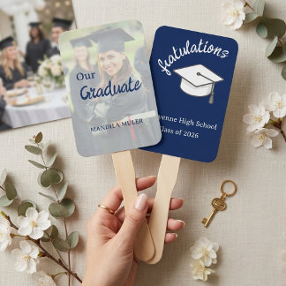 Moderne diploma-uitreikingsfeest handventilator - handwaaier