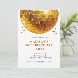 Moderne Disco Bal Volwassenen 30e Verjaardagsfeest Kaart