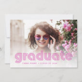 Moderne disco typografie en foto | Partij Afstudee Aankondiging (Voorkant)