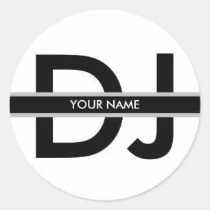 Moderne DJ-Sticker Ronde Sticker