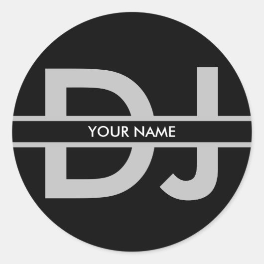 Moderne DJ-sticker Ronde Sticker (Voorkant)