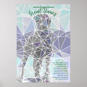 Moderne Dogge Poster groen