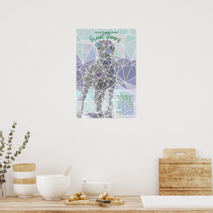 Moderne Dogge Poster groen