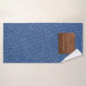 Moderne, donkerblauwe denim Jeans textielleren Badhanddoek (Badhanddoek)