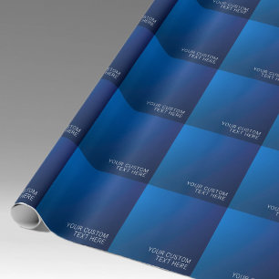 Moderne donkerblauwe gradiënt & minimale bewerkbar cadeaupapier