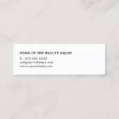 Moderne, donkerbruine Faux Gold-schaar Mini Visitekaartje (Achterkant)