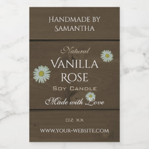 Moderne, donkerbruine-houtachtige etiketten op dag