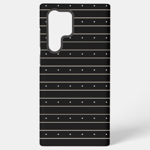 Moderne Donkere Gotische Pinstripe Strepen En Stip Samsung Galaxy Hoesje