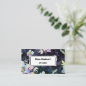 Moderne, donkere, platte Visitekaartje (Staand voorkant)