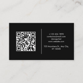 Moderne donkere QR-code Visitekaartje