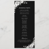 Moderne donkere vervaagde foto Gotische bloemenbru Programma (Achterkant)