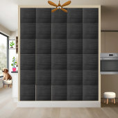 Moderne donkere zwarte houten textuur look tegeltje