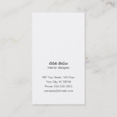 Moderne donkergrijze ontwerper interieur visitekaartje (Achterkant)