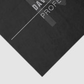 Moderne donkergrijze professionele naam tissuepapier (Detail)