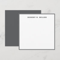 Moderne donkergrijze stalen rand monogram