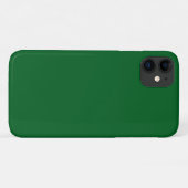 Moderne donkergroene effen kleur Case-Mate iPhone case (Achterkant (horizontaal))