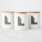 Moderne, donkergroene Logo-kaartenlabel Voedselcontainer Etiket (Flessen)