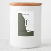 Moderne, donkergroene Logo-kaartenlabel Voedselcontainer Etiket (Voorkant)