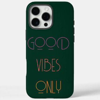 Moderne donkergroene monogram-initiaal Contemporar iPhone 16 Pro Max Hoesje