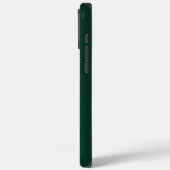 Moderne donkergroene monogram-initiaal Contemporar Case-Mate iPhone Case (Achterkant / Links)