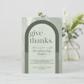 Moderne Donner Merci Friendsgiving Invitation Gree (Debout devant)
