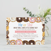 Moderne Donut Sprinkle-partij Kaart (Staand voorkant)