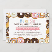 Moderne Donut Sprinkle-partij Kaart (Voorkant)