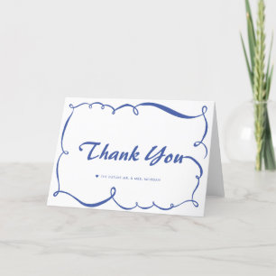 Moderne Doodle Whimsical Bedankkaartjes Bedankkaart