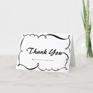 Moderne Doodle Whimsical Bedankkaartjes Bedankkaart