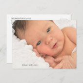 Moderne doop Religieus Fotouitnodiging Briefkaart (Voorkant / Achterkant)