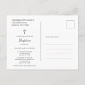 Moderne doop Religieus Fotouitnodiging Briefkaart (Achterkant)