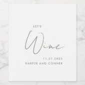 Moderne douanenamen Sage Groene Witte Fles Rood Wijn Etiket (Enkel label)