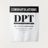 Moderne DPT Doctor of Physical Therapy Afstuderen Wandkleed (Voorkant)