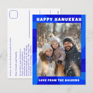 Moderne Draaiende Davidster GELUKKIGE HANUKKA Aang Feestdagenkaart
