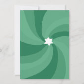 Moderne Draaiende Ster van David Aangepaste Bar Mi Kaart (Achterkant)