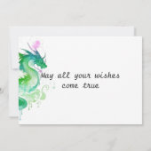 Moderne Dragon Magic Verjaardag Kaart (Achterkant)