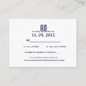 Moderne Dragon-Phoenix Chinese bruiloft RSVP Informatiekaartje (Achterkant)