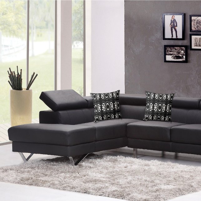 Moderne dramatische Abstracte zwart-wit Kussen (Creator heeft geüpload)