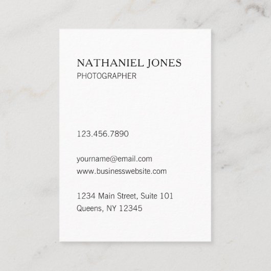 Moderne drie foto Collage Black fotograaf Visitekaartje (Achterkant)