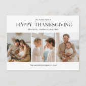 Moderne drie foto collage Thanksgiving Briefkaart (Voorkant)