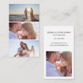 Moderne drie fotocollage fotograaf visitekaartje (Voorkant / Achterkant)