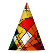 Moderne Driehoek Kleurrijke Geometrisch Feesthoedjes (Links)