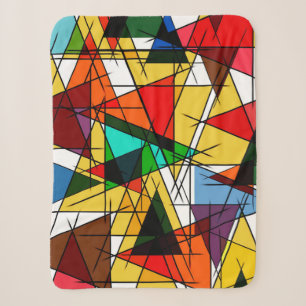 Moderne Driehoek Kleurrijke Geometrisch Sherpa Deken