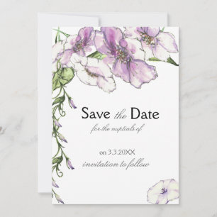 Moderne driekleurige Save the Date