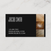 Moderne drijvende installatiekaart Hardwood Visitekaartje (Achterkant)