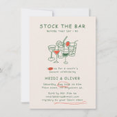 Moderne Drink schets Voorraad De Bar Couples Showe Kaart (Voorkant)